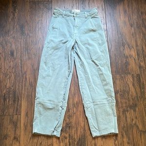 Everlane Green High Waisted The Utility Barrel Pants